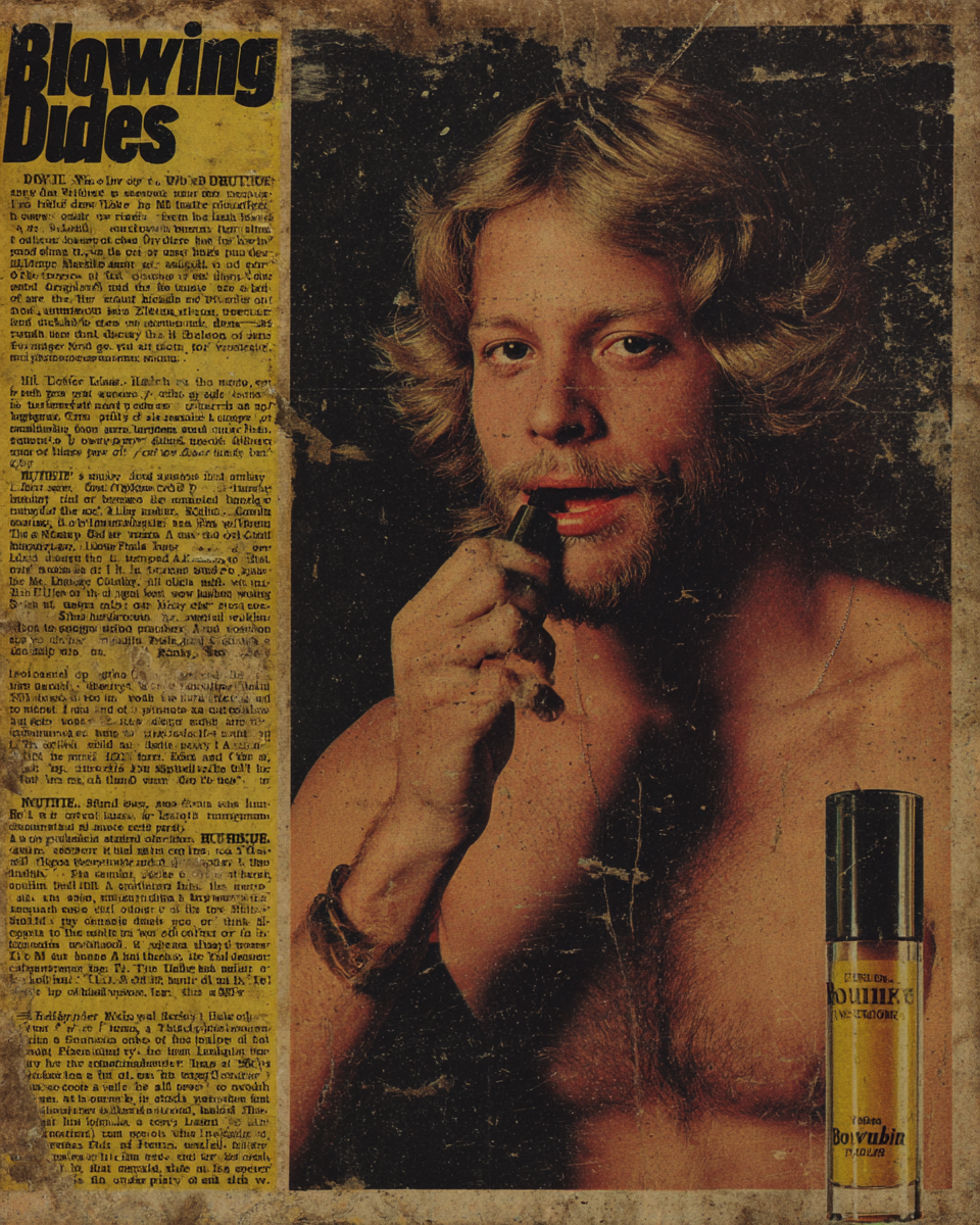 Vintage 1974 Blowing Dudes magazine advertisement