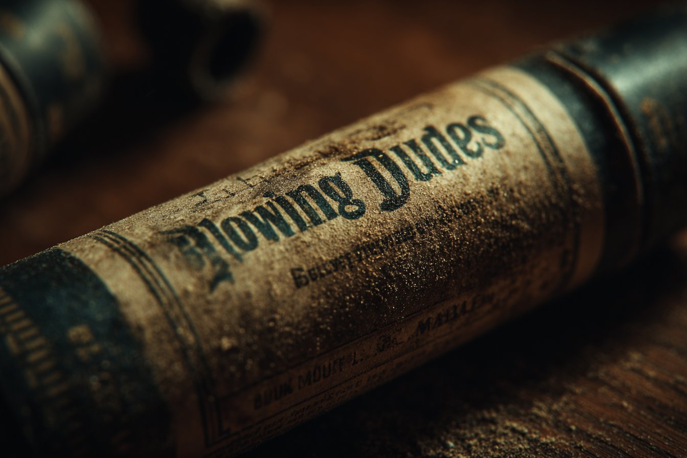 A weathered original Blowing Dudes tube